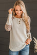 Call Your Shot Knit Top- Ivory & Mocha