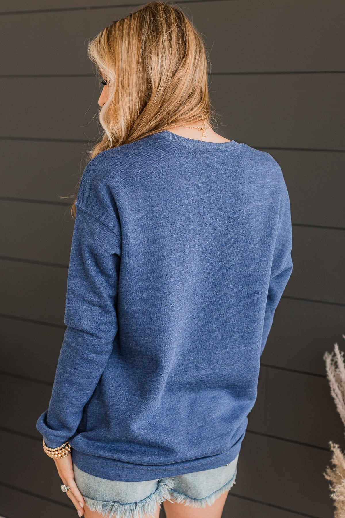 "Stars & Stripes" Crew Neck Pullover- Navy
