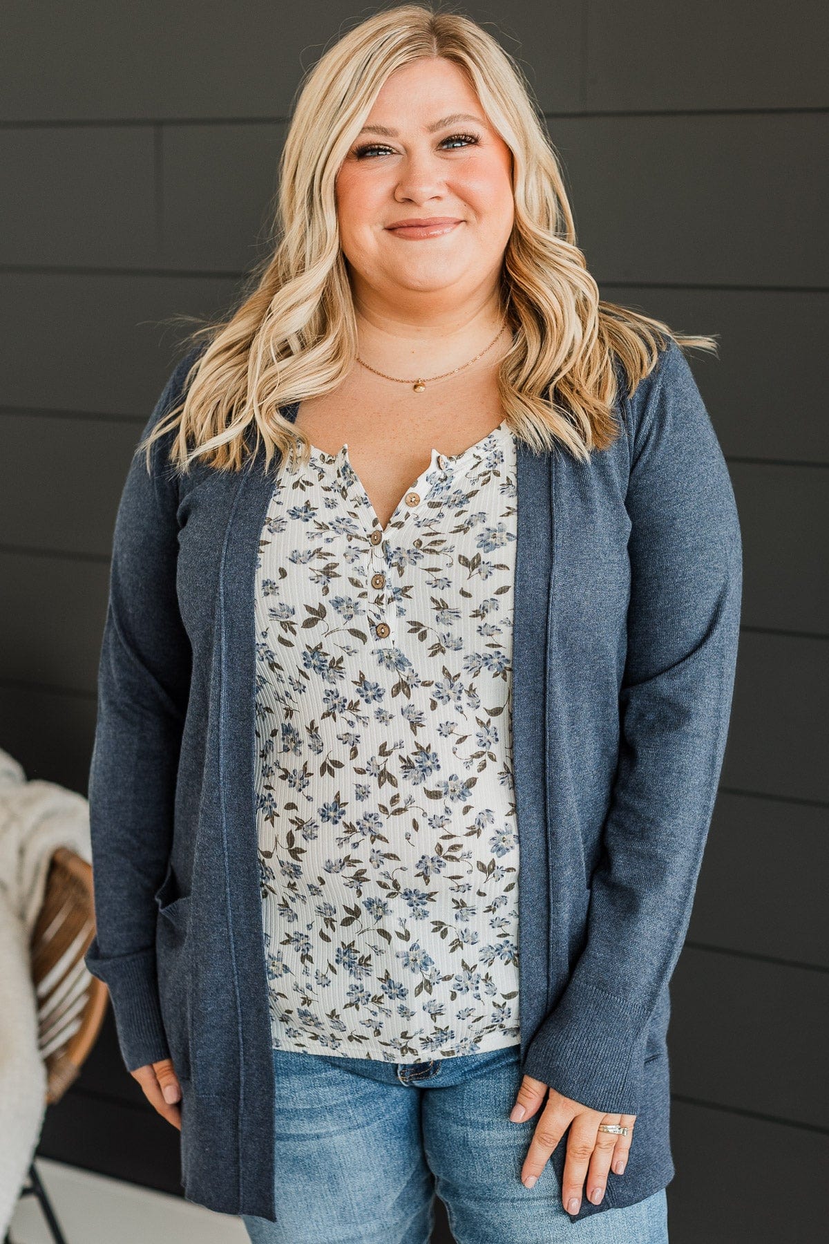 Can't Resist This Knit Cardigan- Denim