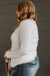 Rise To The Top Long Sleeve Henley Top- Ivory
