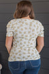 Give Your All Puff Sleeve Top- Off-White & Yellow