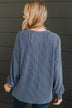 Pleased To Meet You Knit Top- Navy