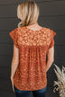Forever Your Girl Printed Blouse- Rust