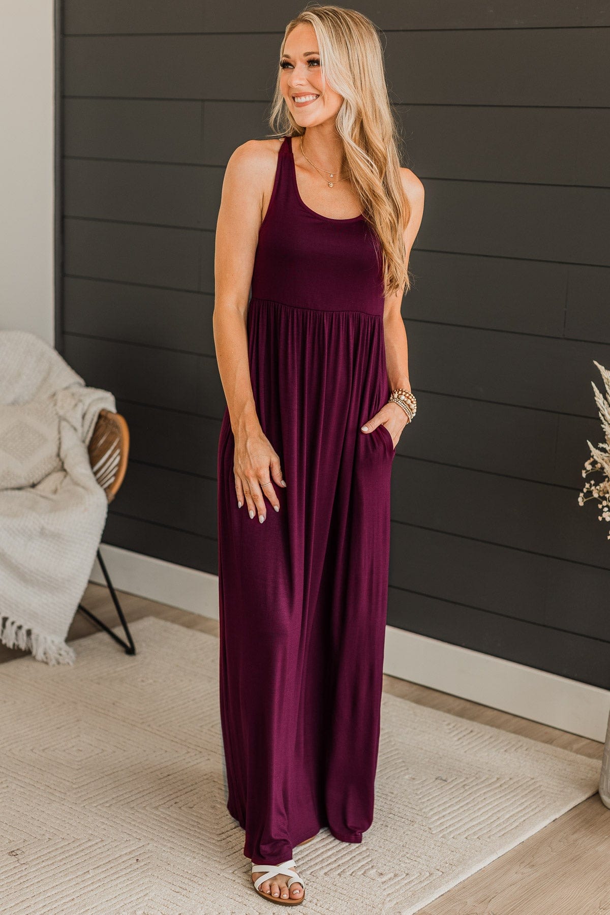 Undeniable Charm Knit Maxi Dress- Burgundy Undeniable Charm Knit Maxi Dress- Burgundy
