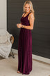 Undeniable Charm Knit Maxi Dress- Burgundy