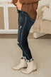 KanCan Button Fly Jeans- Dark Melanie Wash