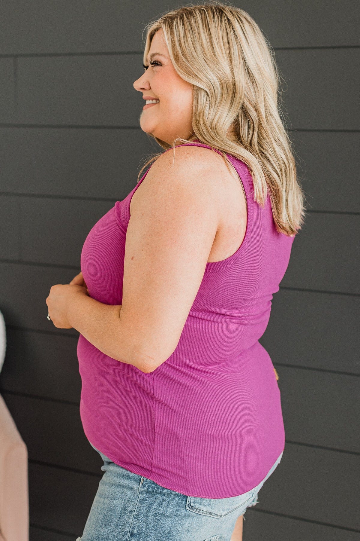 Bound To Be Beautiful Henley Tank Top- Orchid