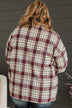 Campfire Nights Plaid Jacket- Plum & Beige