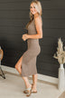 Something To Celebrate Midi Dress- Mocha