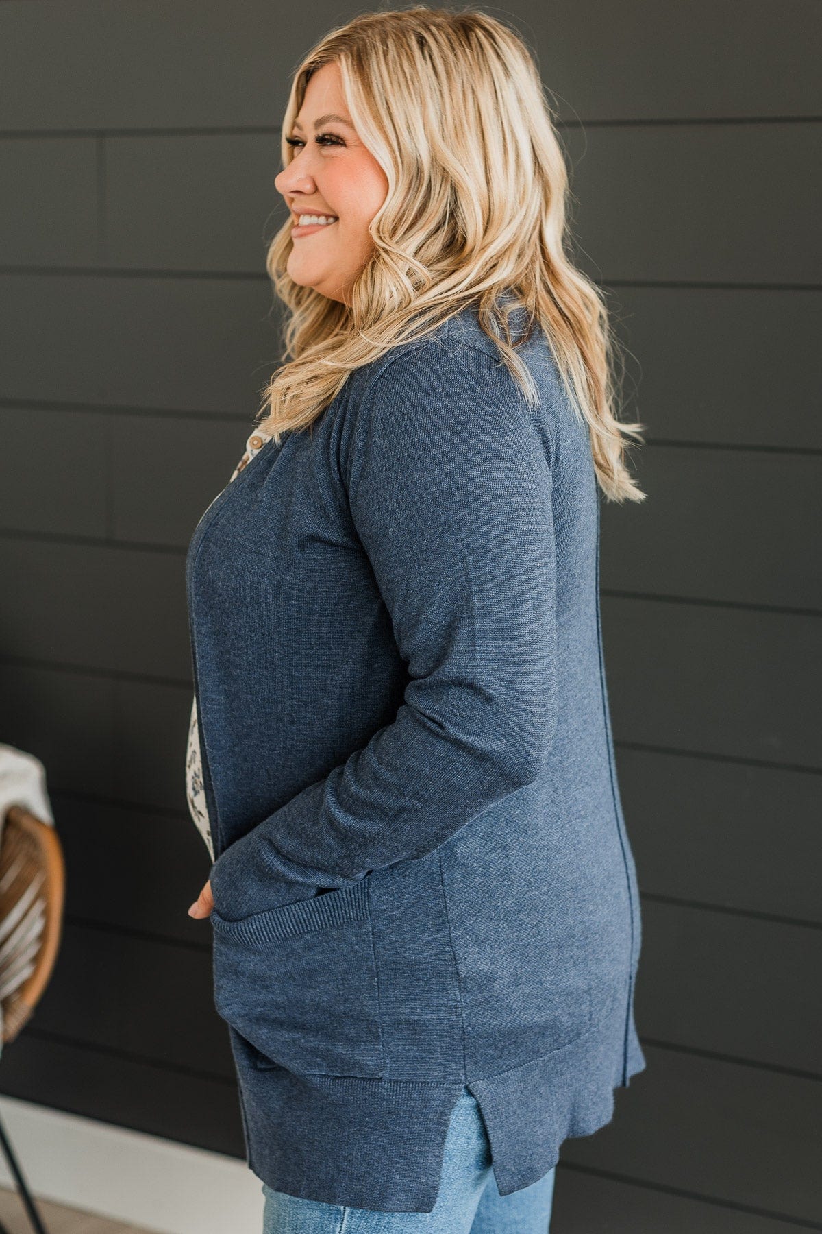 Can't Resist This Knit Cardigan- Denim