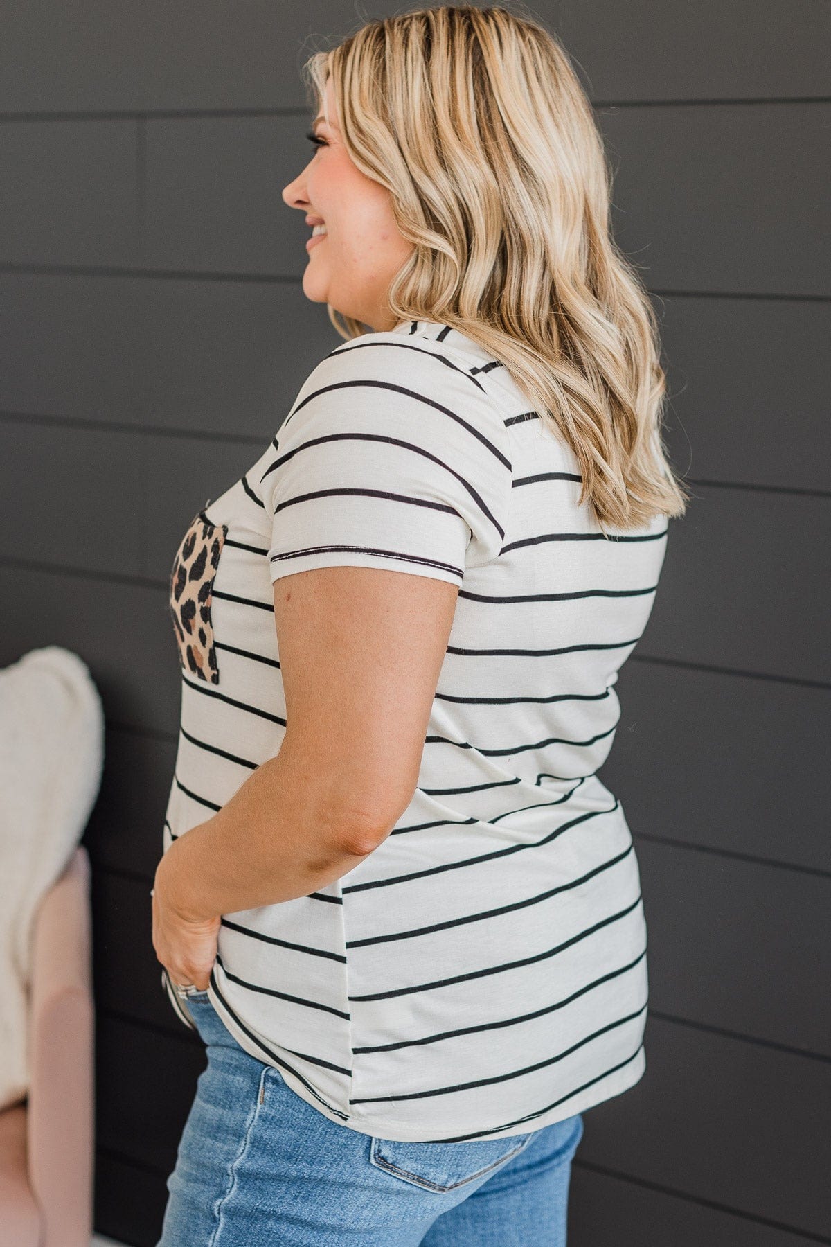 Cut To The Chase Striped Top- Ivory