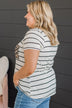 Cut To The Chase Striped Top- Ivory