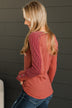Following A Dream Knit Top- Brick