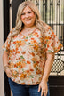Forever Enchanted Floral Top- Cream & Camel
