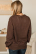 "Coffee Weather" Crew Neck Pullover- Dark Brown