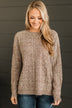 Brings Me Joy Knit Sweater- Mocha