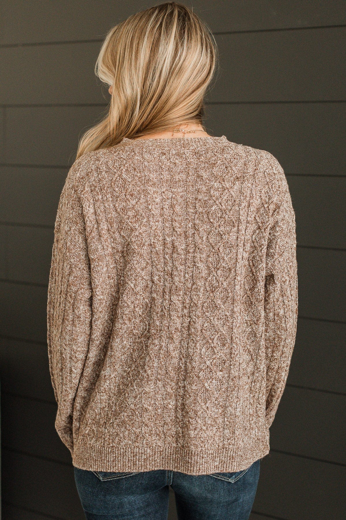 Brings Me Joy Knit Sweater- Mocha