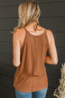 Catch You Later Ribbed Tank Top- Cinnamon