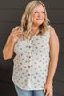 Wildflowers Bloom Floral Tank Top- Ivory & Purple
