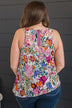 Bloom With Style Floral Tank Top- Cream
