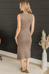 Something To Celebrate Midi Dress- Mocha