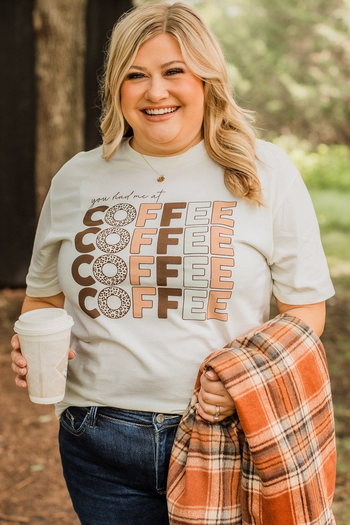 "You Had Me At Coffee" Graphic Tee- Ivory