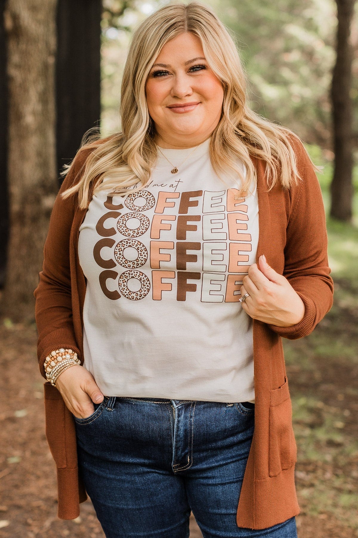 "You Had Me At Coffee" Graphic Tee- Ivory