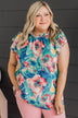 Always Endearing Ruffle Top- Pink & Mint