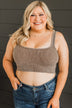 Irresistible Charm Cropped Tank Top- Mocha