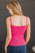 Pure Coincidence Knit Tank Top- Fuchsia