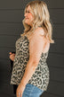 Free To Be Wild Tank Top- Taupe Leopard