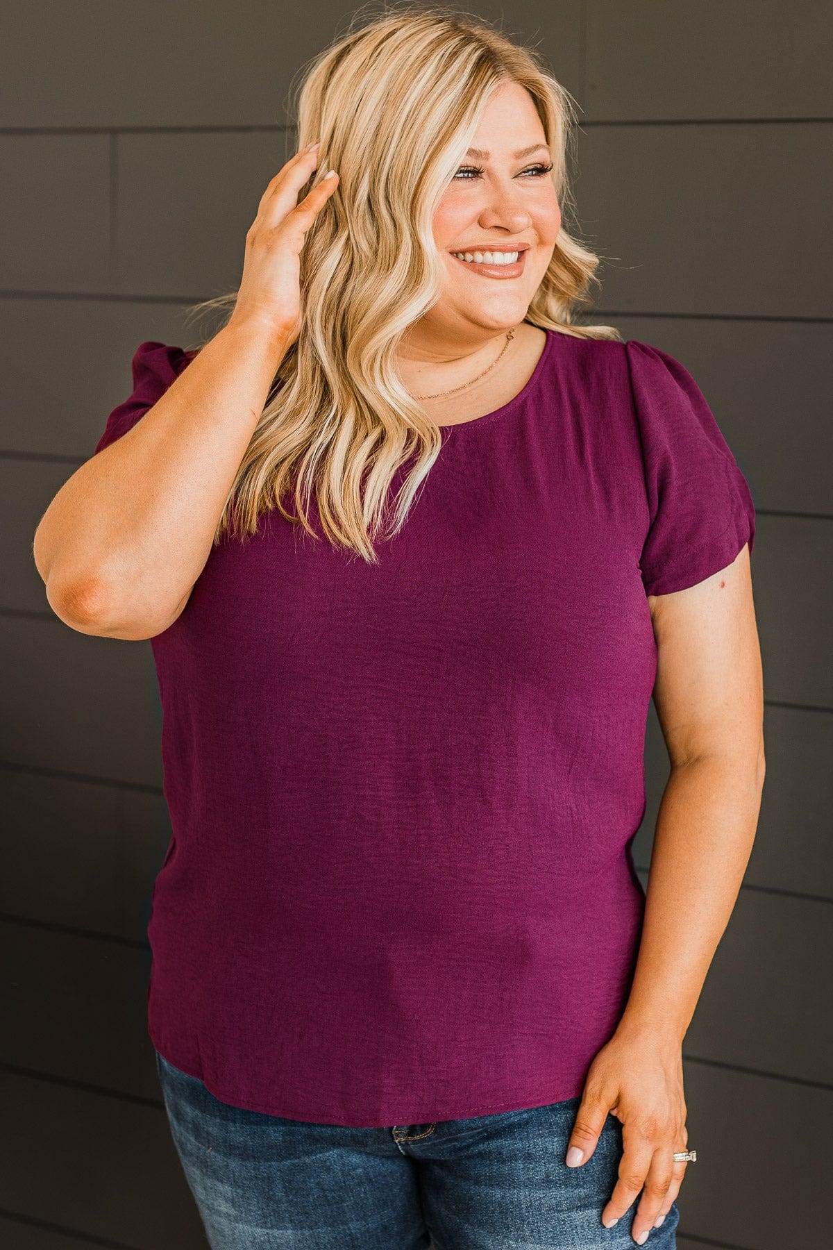 Calling For You Knit Top- Burgundy