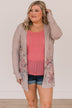 Happiness Guaranteed Floral Knit Cardigan- Light Mocha