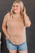 To My Delight Ribbed Knit Tank Top- Camel