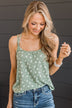 Just A Crush Floral Tank Top- Sage