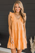 Greatest Feeling Tiered Dress- Sherbet
