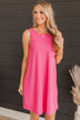 Sweeten The Day Knit Dress- Bright Pink