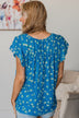 Embracing The New Floral Top- Dark Blue