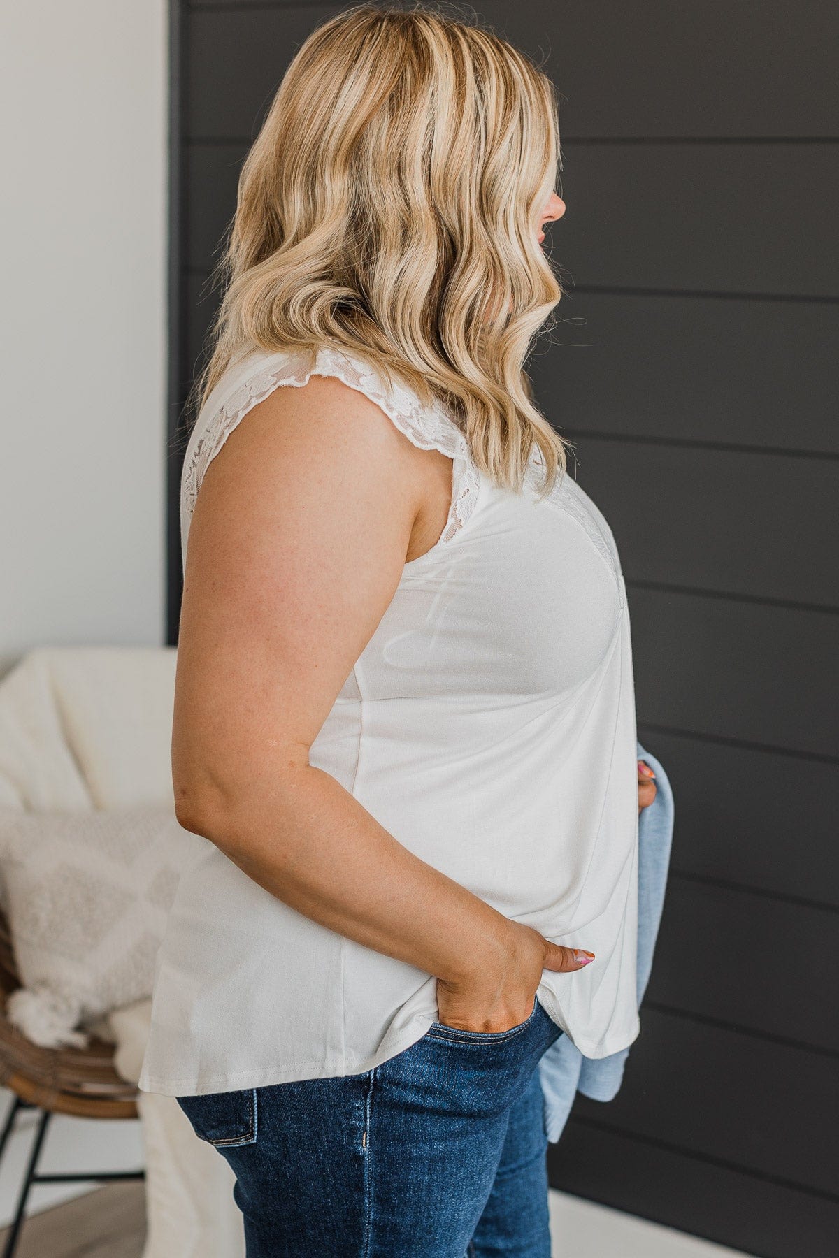 Must Be Fate Lace Top- Off-White