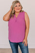 Call Me Yours Ribbed Knit Tank Top- Orchid