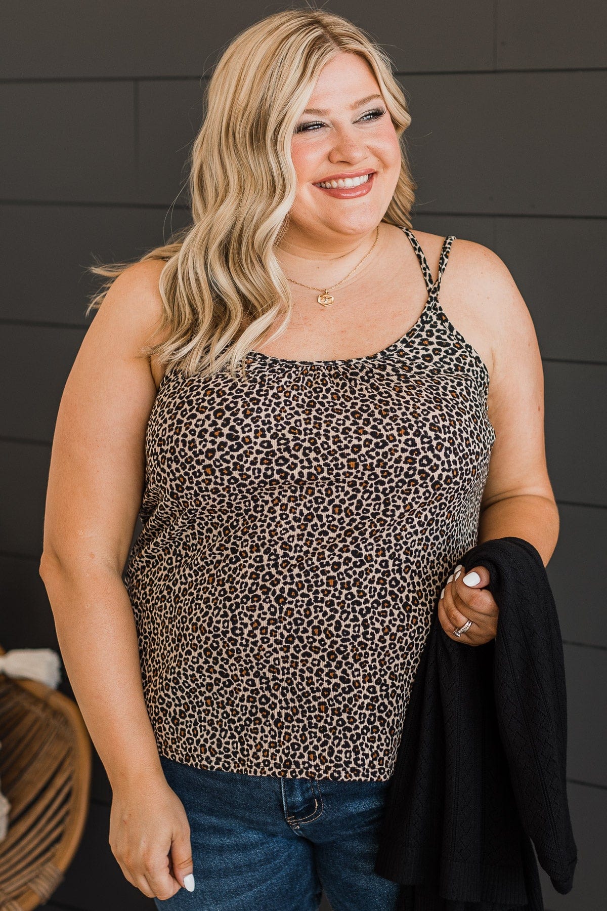 Just A Crush Tank Top- Leopard Print