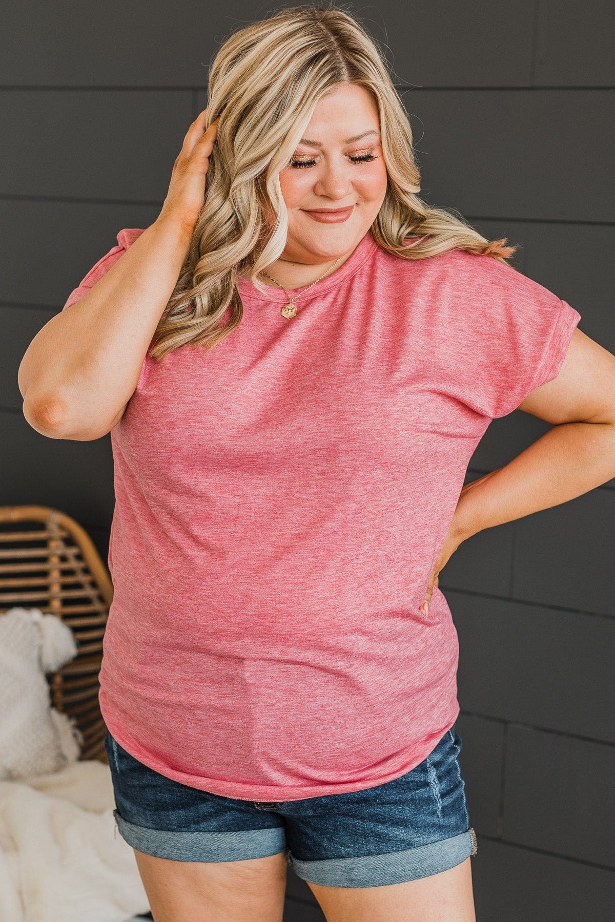 Instant Crush Knit Top- Pink