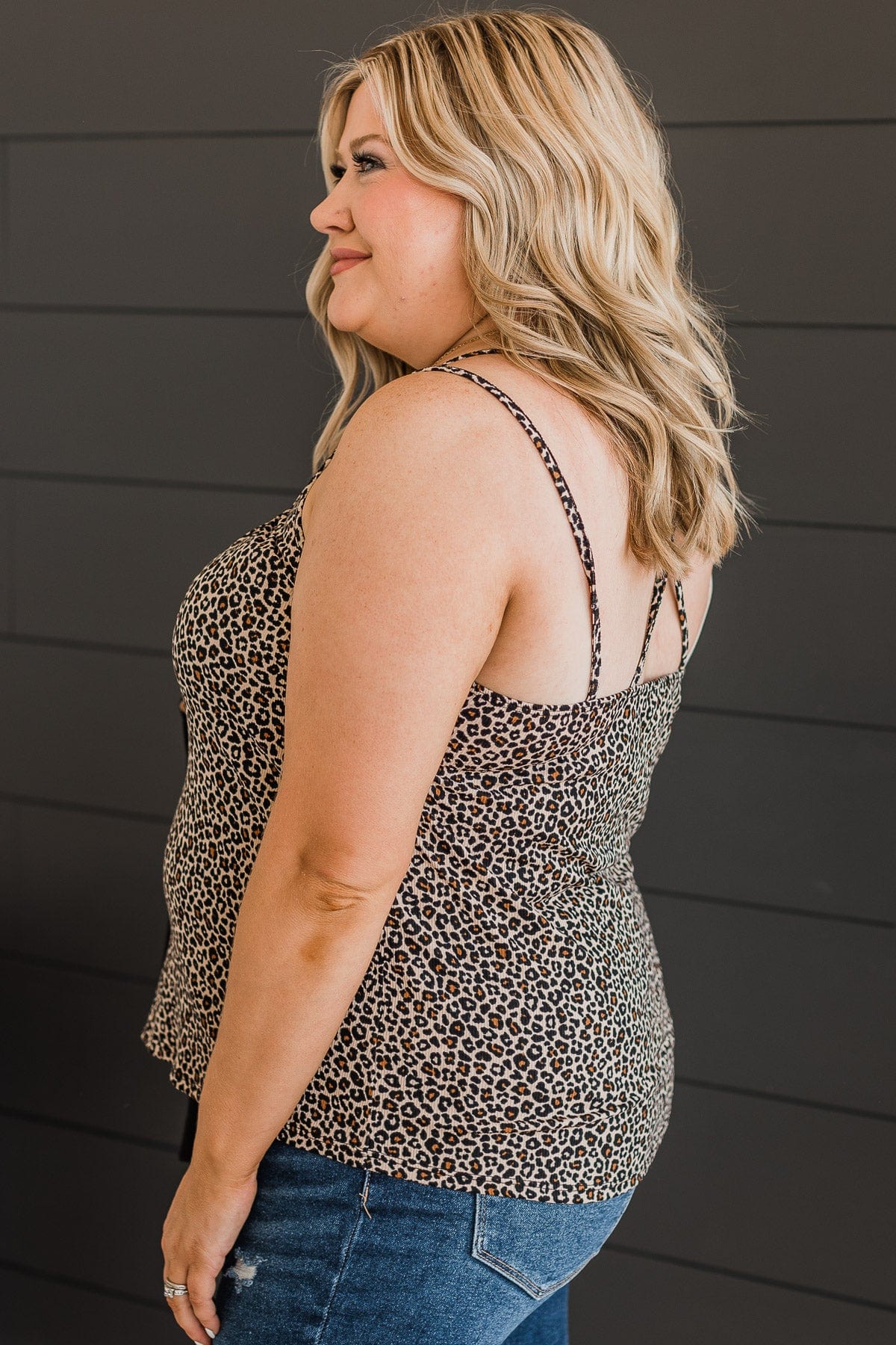 Just A Crush Tank Top- Leopard Print