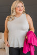 Softest Touch Knit Tank Top- Heather Grey
