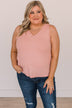 Came To Win V-Neck Tank- Blush