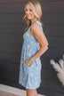 Sought After Floral Knit Dress- Blue