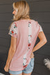 Delight My Heart Floral Sleeve Top- Blush
