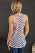 In The Mix Knit Tank Top- Grey & Neon Pink