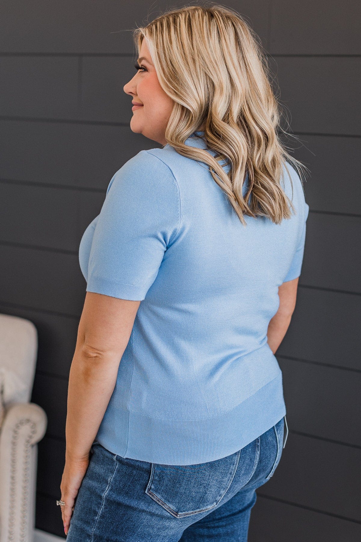 More To Come Knit Top- Periwinkle