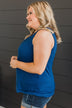 More Than They See Ribbed Knit Tank Top- Royal Blue